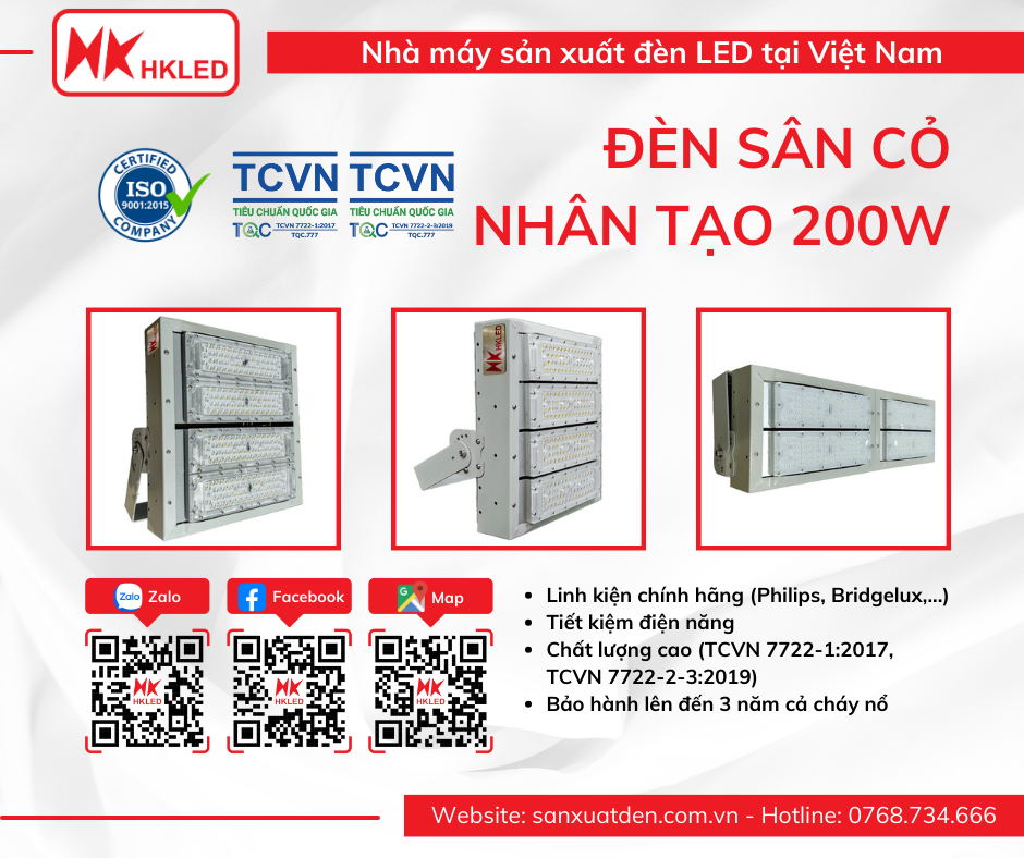 Đèn LED sân cỏ nhân tạo 200W - HKLED