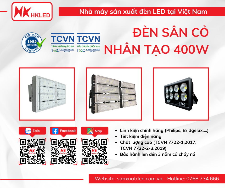 Đèn sân cỏ nhân tạo 400W - HKLED