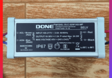 Nguồn điện DONE 50W (DLC-50W1A5-MP) - 100~277Vac 50/60Hz; Out: 18~36Vdc; Output: 1.5A; PF~0.95; Protection: IP67 - 4KV; Size: 108.5*39.5*29.7mm